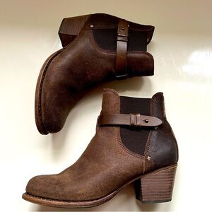 Rag & Bone Boots Brown Leather Chelsea Boots Size 37 Western Cowgirl Rodeo